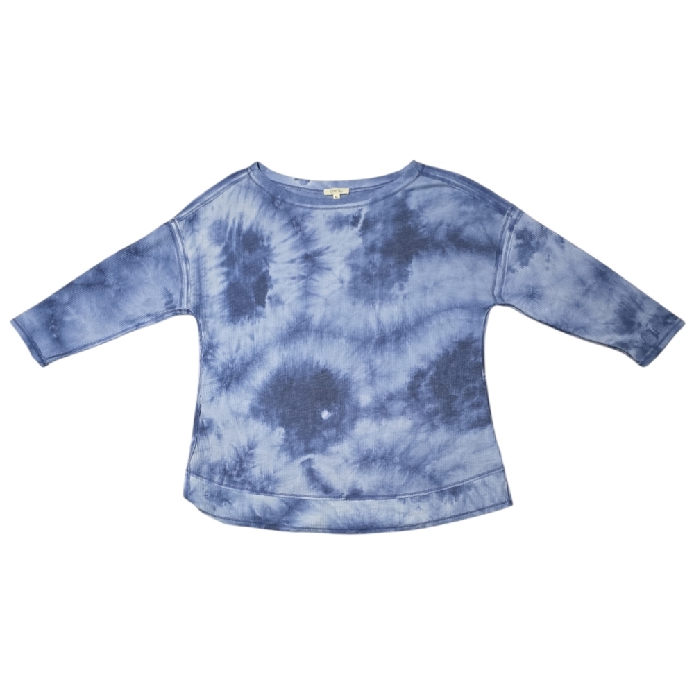 Como Blu Blue Textured Tie Dye Top Woman's Size XL